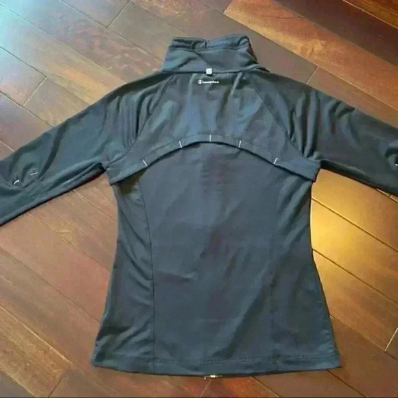 Champion Track Jacket Workout Running Gym Active Full Zip Up Black Size XS - Picture 12 of 14